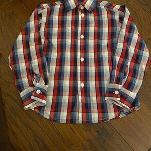 Izod boys Red and Blue Checkered Shirt
